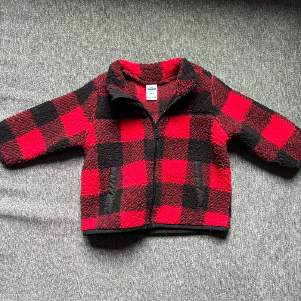 Plaid fleece 3-6 mo new!